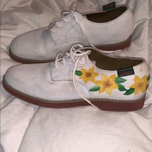 Bass sunflower hand painted shoes